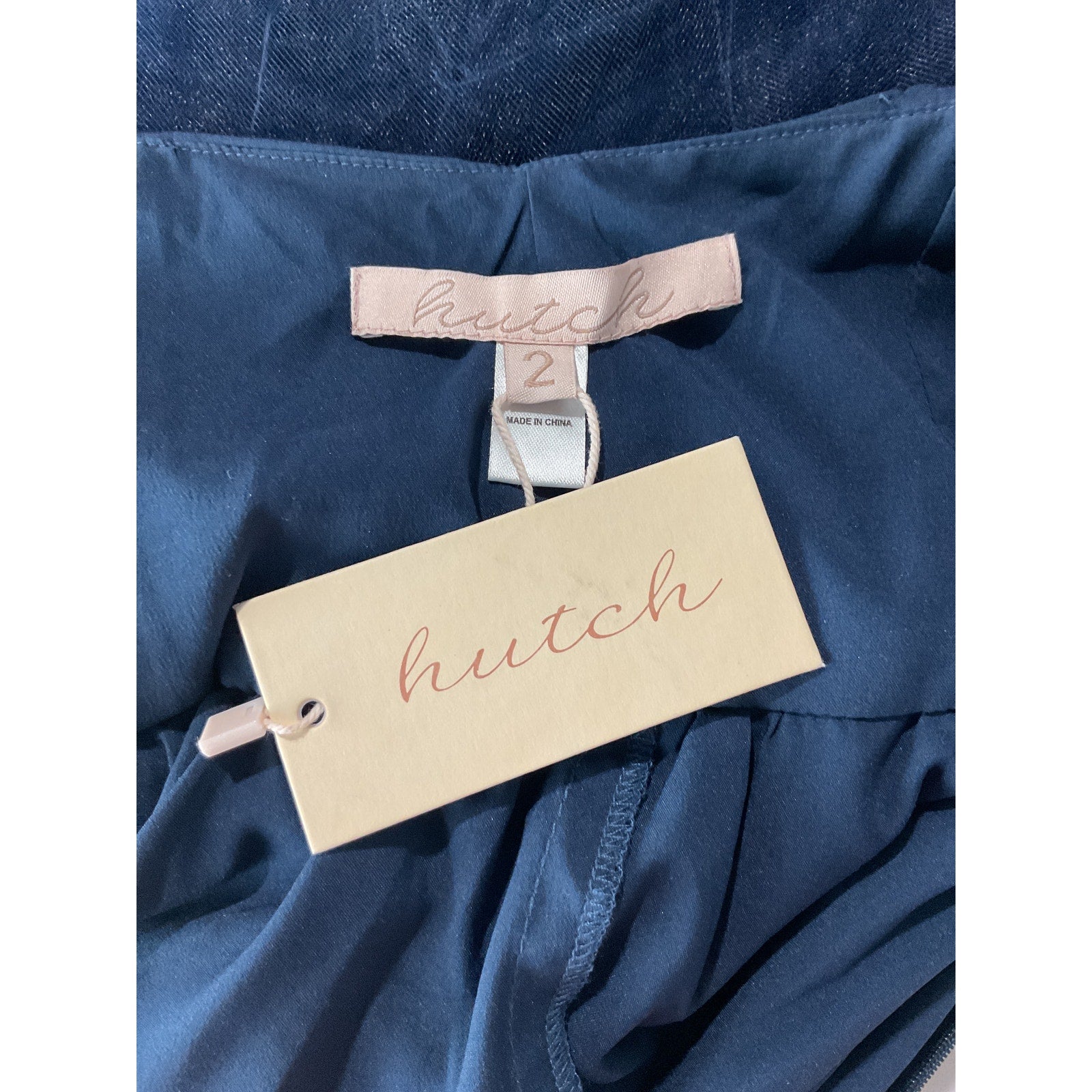 Hutch 'Toni' Blue Polyester Gown Size 2 - NWT