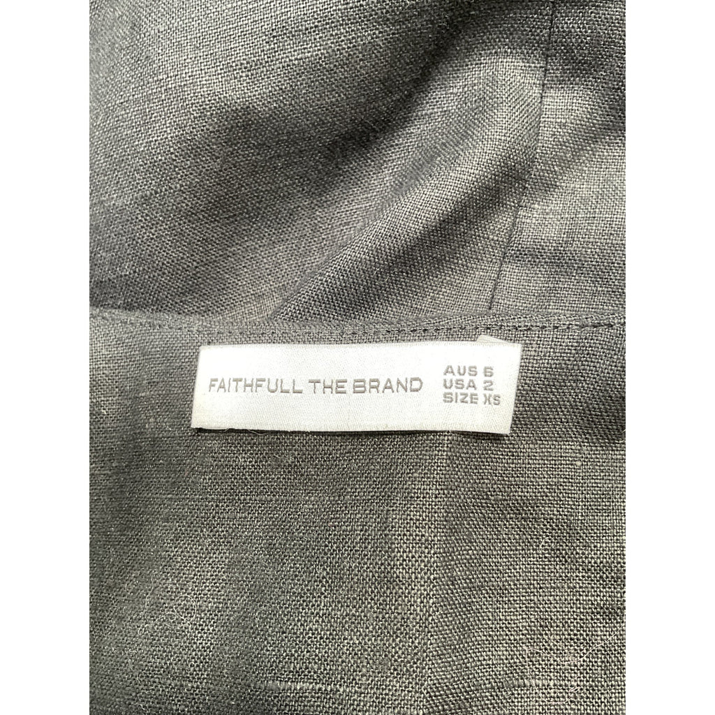 Faithfull The Brand 'Stanze' Black Linen Vest Size XS