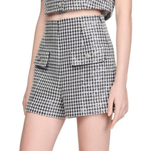 Sandro Chic Multicolor Tweed Shorts Size 38/US 6