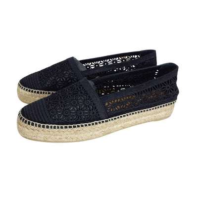 Castañer Corded Lace Black Kery Espadrilles Size 40/ US 9