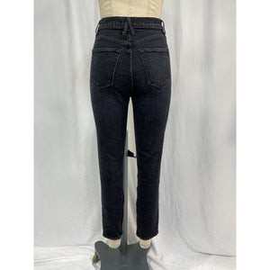 Slvrlake 'Beatnik' Black Cotton High-Rise Slim Jeans Size 26 (2-4)