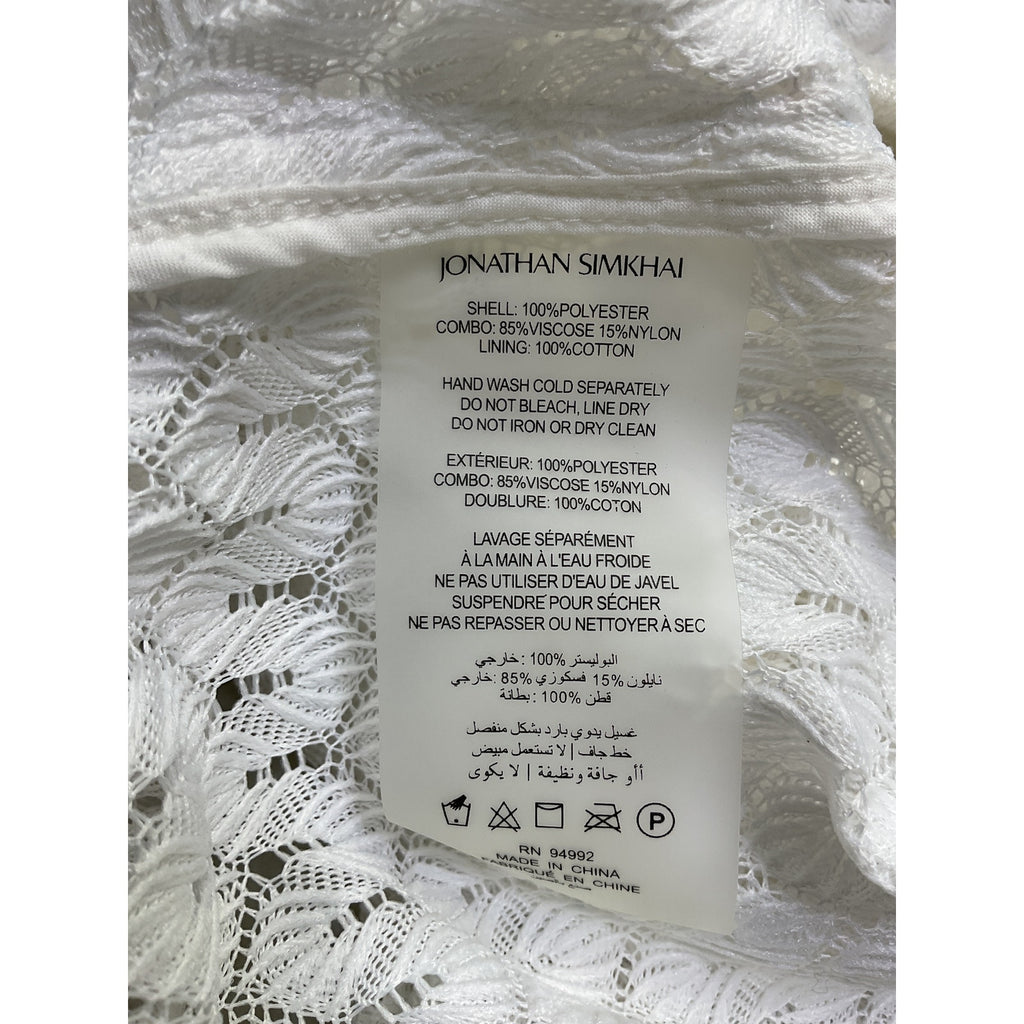 Simkhai 'Clemence' White Polyester Crochet Lace Short Size XS
