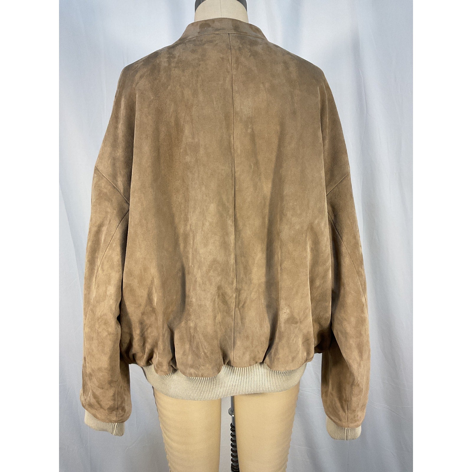Stouls 'Pharrell' Tan Suede Bomber Jacket Size M - NWT