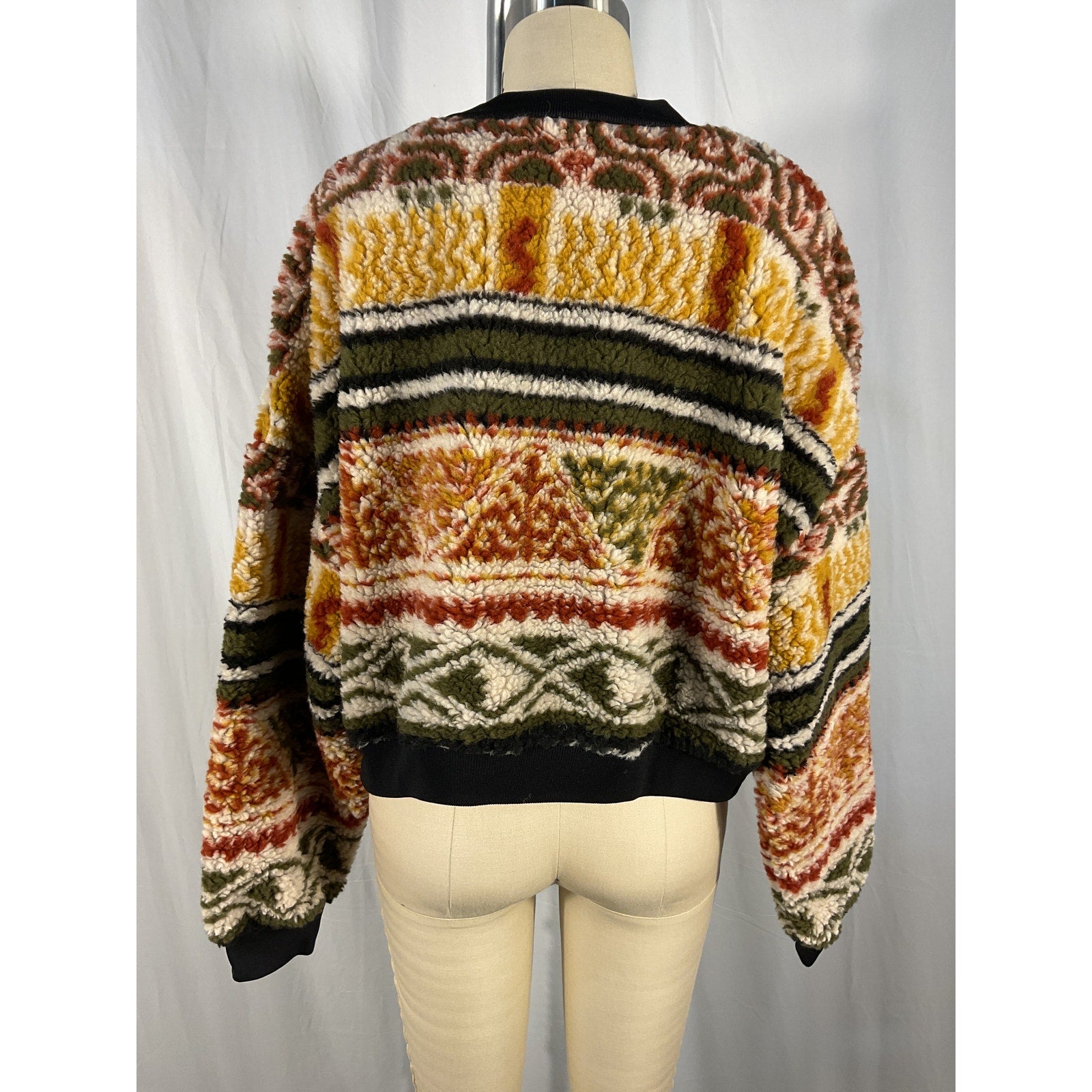 Etro Jacquard-Knit Red Pullover Sweater Size M
