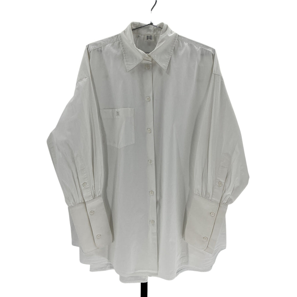 Helsa Cotton 'Poplin' White Cotton Oversized Shirt Size S