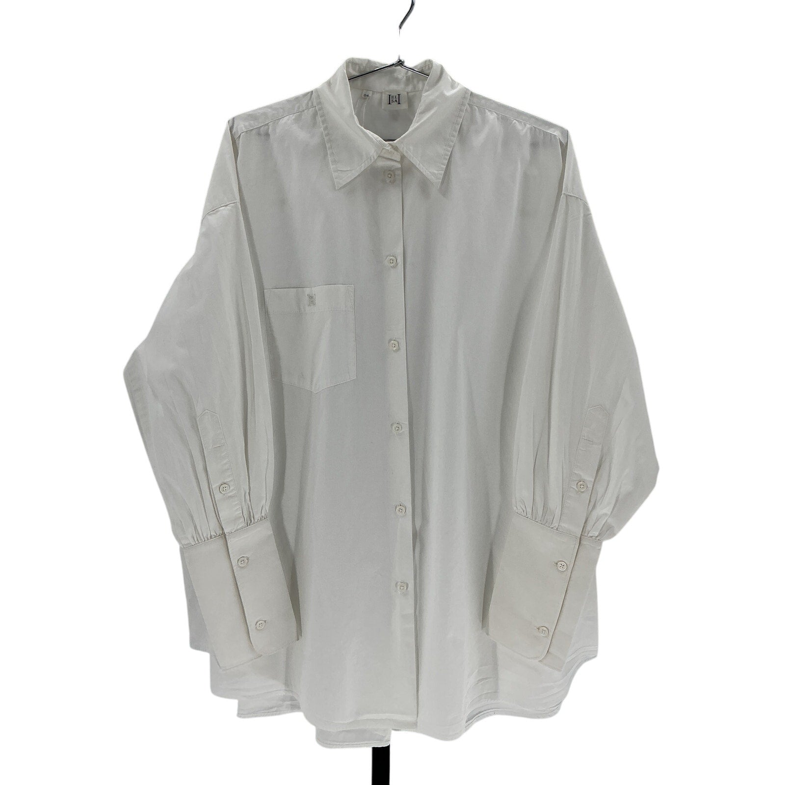 Helsa Cotton 'Poplin' White Cotton Oversized Shirt Size S