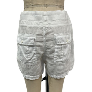 James Perse Jersey Trimmed White Drawstring Shorts Size 3