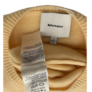 Reformation Soft Yellow Clara Cardigan Size S