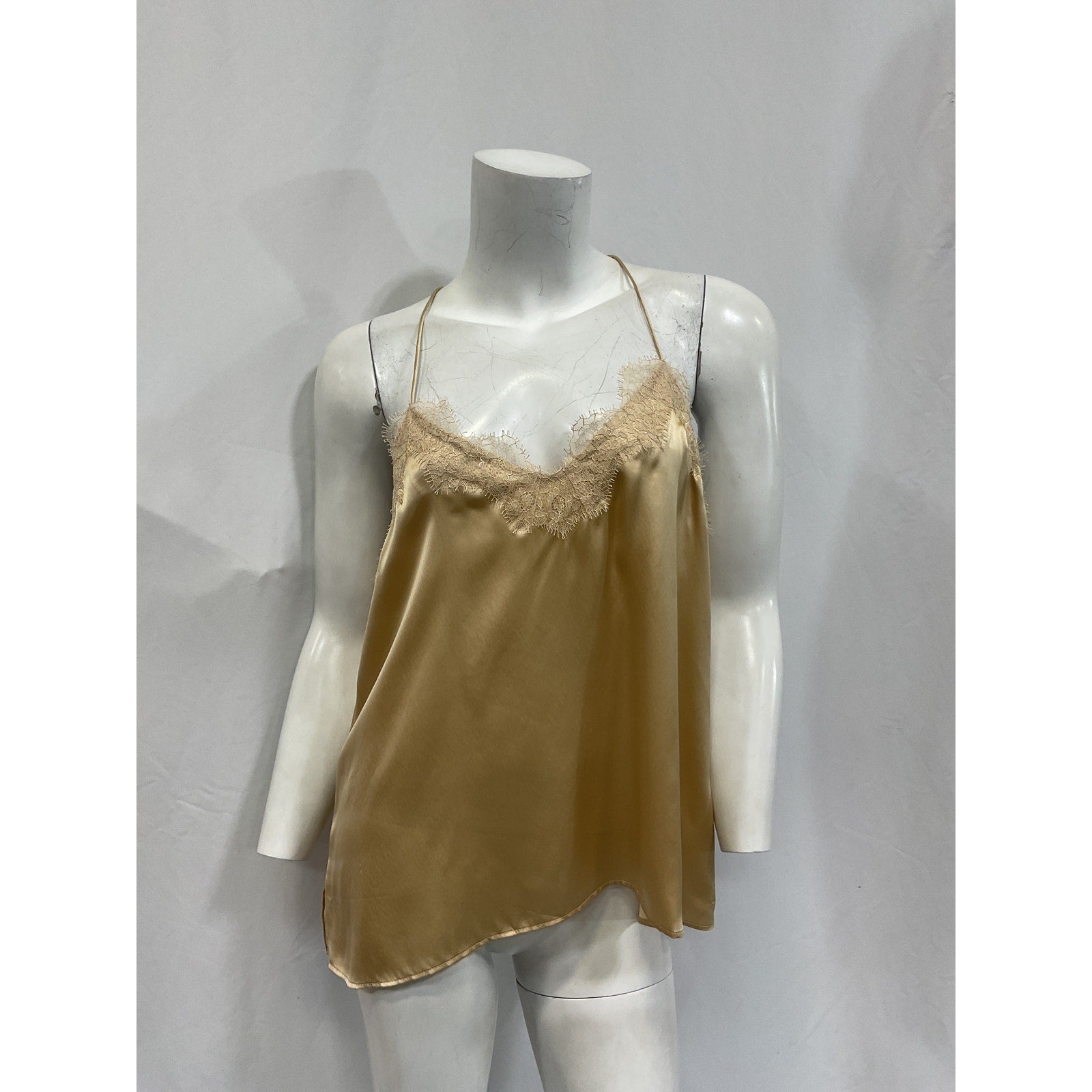 Cami Nyc 'Racer' Tan Charmeuse Cami Top Size S