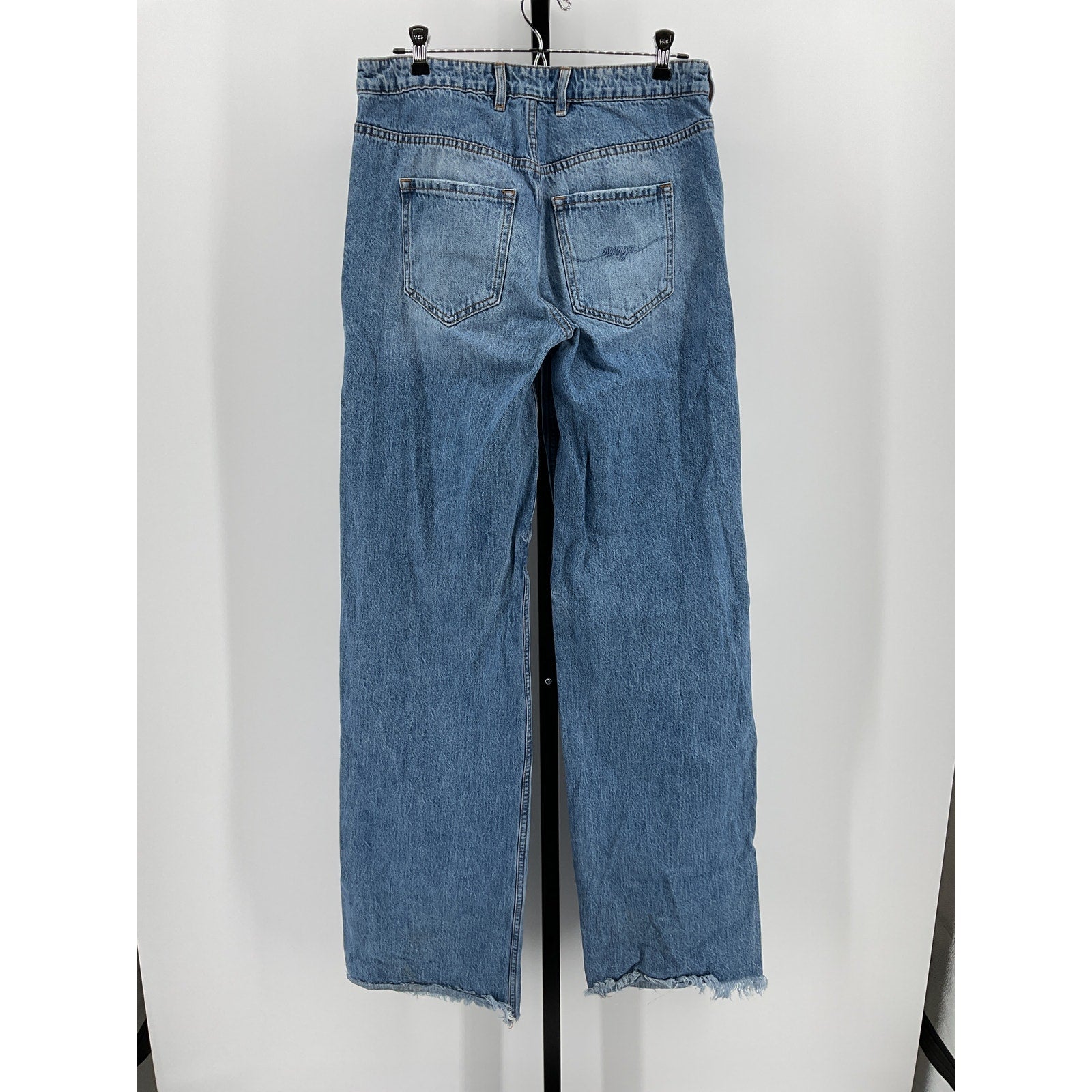Ser.O.Ya 'Marcot' Blue Cotton Cuffed Wide Leg Size 28 W X 34 L