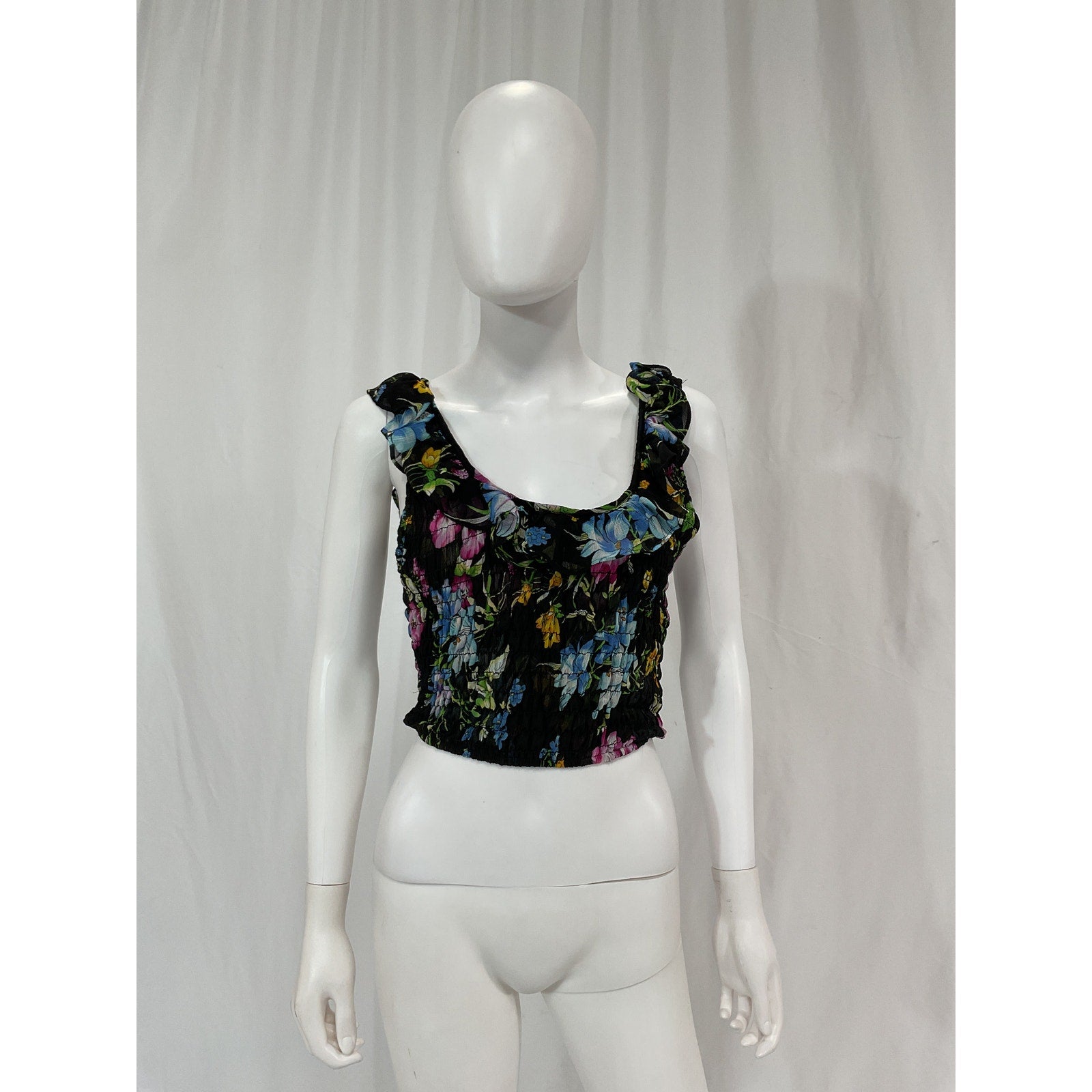 Misa Los Angeles 'Paola' Black Chiffon Top Size S