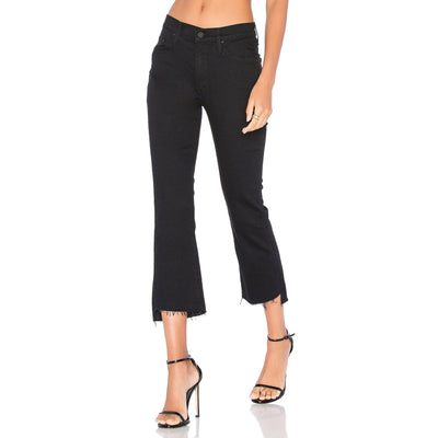 Mother 'Insider' Black Crop Step Fray Denimn Jean Size 25