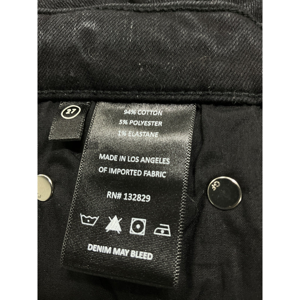 Grlfrnd 'Karla' Black Ankle Zip Skinny Denim Jeans Size 27