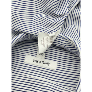 Sporty & Rich Striped Blue Coco Shirt Size S