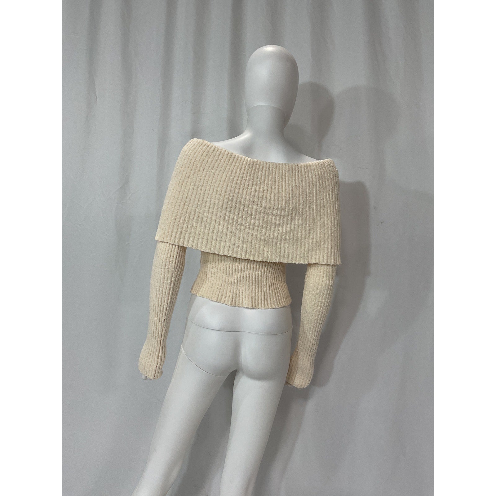 L'Academie 'Namir' White Off Shoulder Sweater Size S