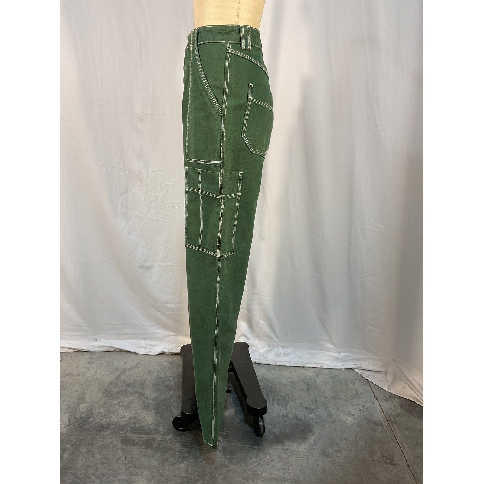 Helsa 'Wide' Green Cargo Workwear Pants Size S