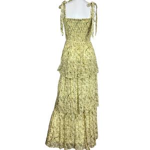Hill House Home Floral Green Elise Maxi Dress Size M