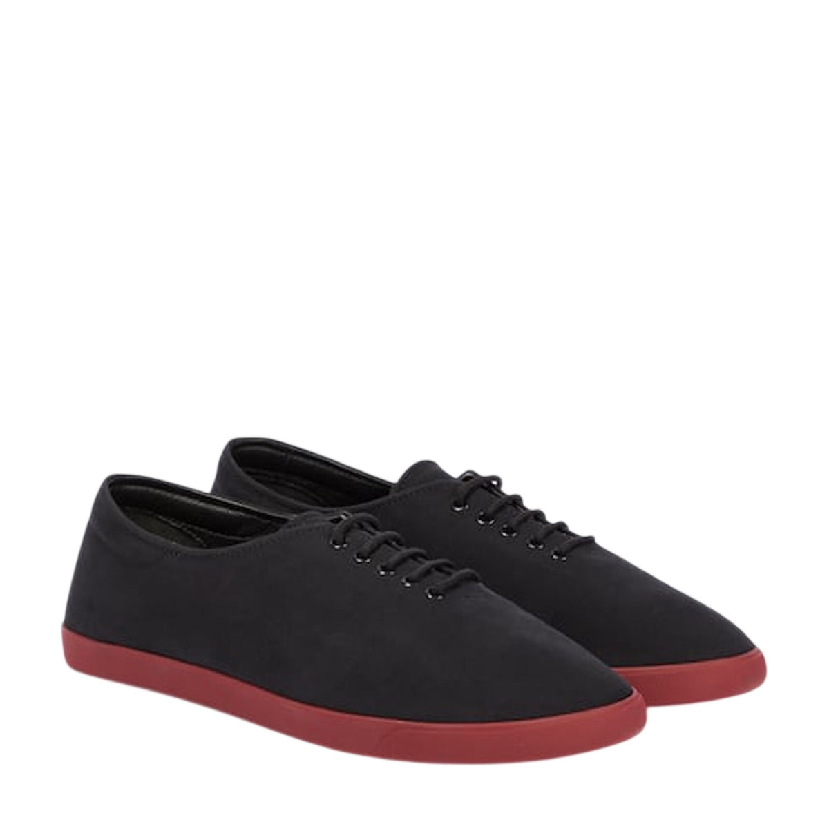 The Row Minimalist Black Cotton Canvas Sneakers Size 10