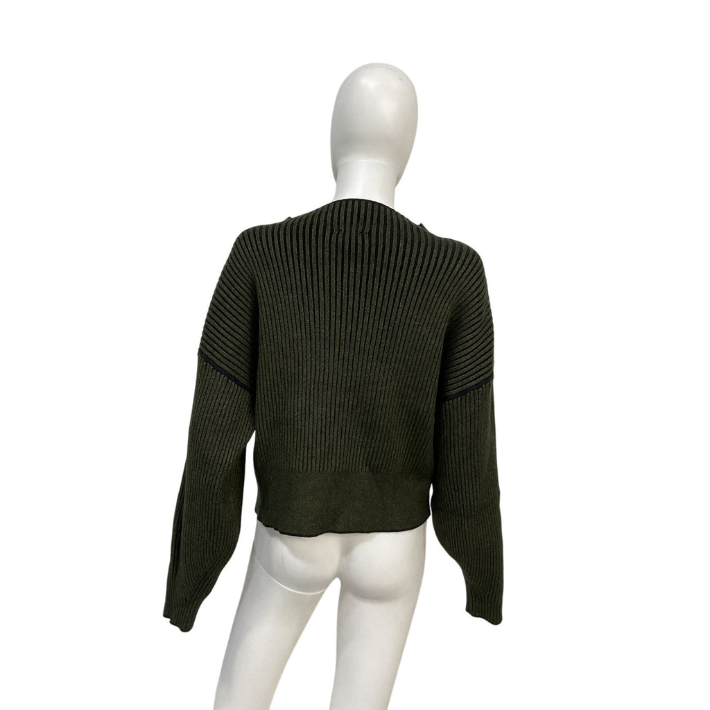 Varley 'Grant' Green Viscose Knit Sweater Size S