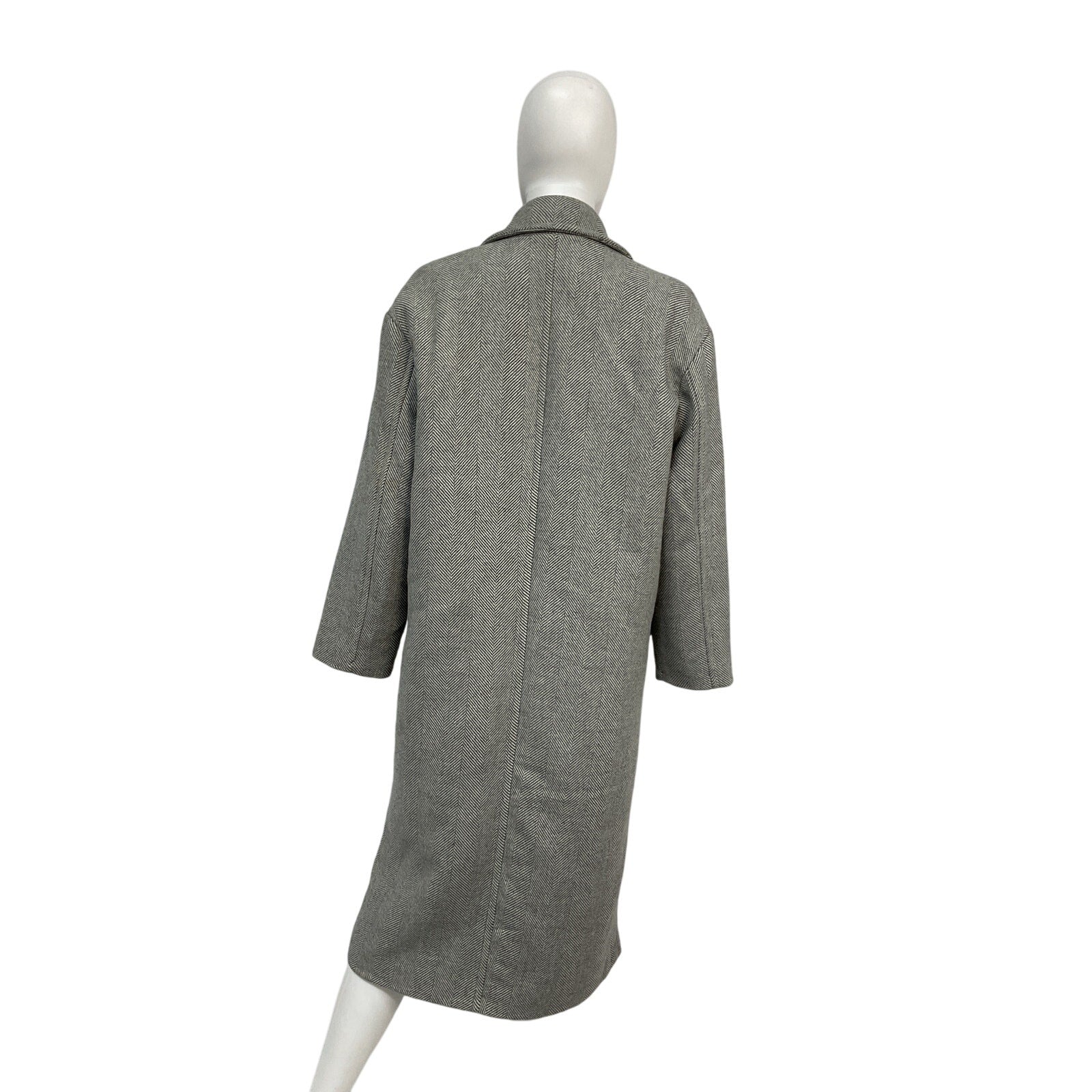 Line & Dot 'Paola' Grey Wool Coat Size L