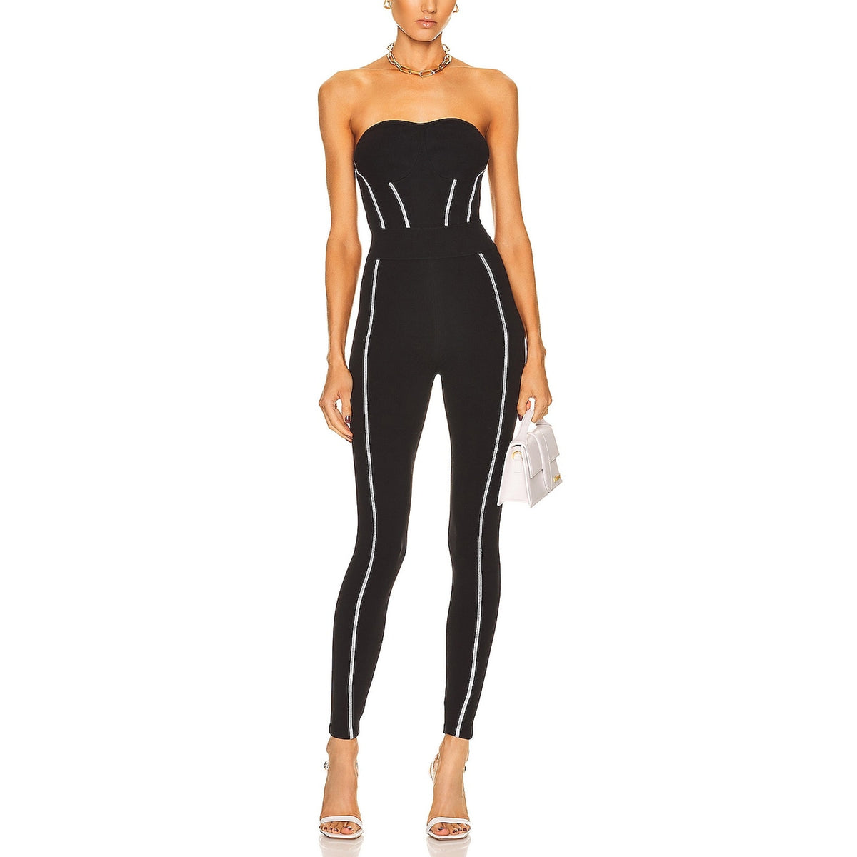 Rta Sleek Black Otavia Jumpsuit Size S