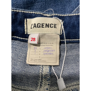 L'Agence Classic Blue Bell High Rise Flare Denim Jeans Size 28