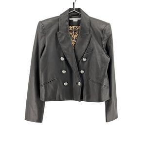 Veronica Beard 'Nevis' Black Leather Jacket Size 12