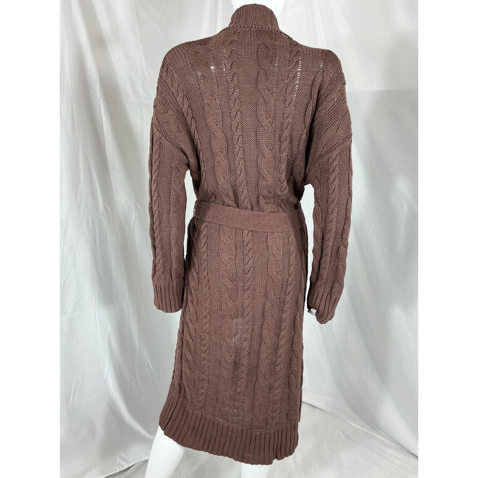 House Of Harlow 1960 x Revolve 'Virgo' Brown Cotton Cableknit Cardigan Size XS