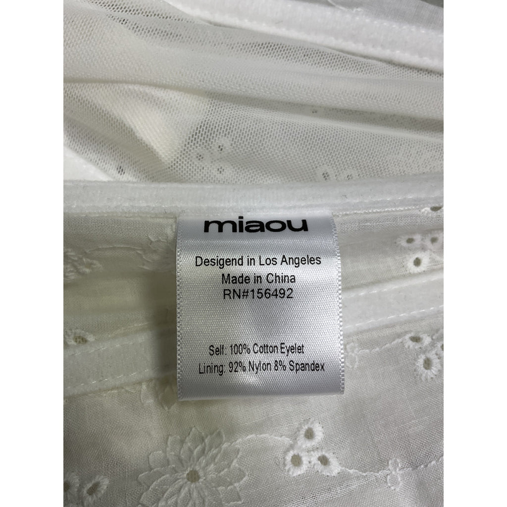 Miaou 'Deville' White Cotton Top Size M - NWT