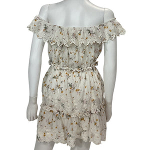 Tularosa Ruffled Floral Berklee Mini Dress Size S