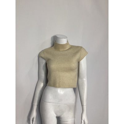 Line & Dot 'Rumi' White Turtleneck Short Sleeve Sweater Size XS - NWT