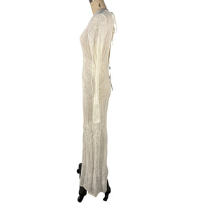Birgitte Herskind Crochet White Kennedy Maxi Dress Size M NWT