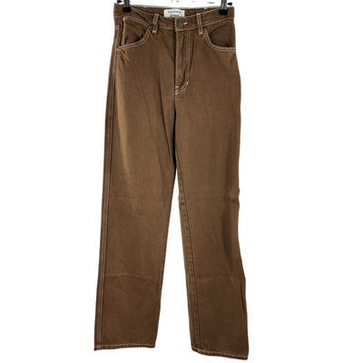 Reformation High Rise Chocolate Cowboy Denim Jeans Size 25