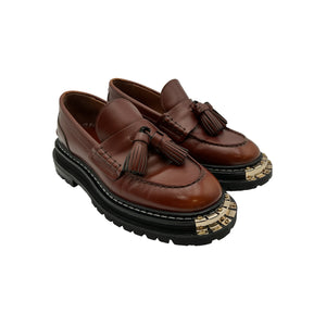 Sandro Chunky Brown Tassel Loafers Size 8