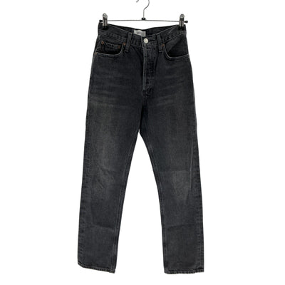 Agolde Vintage Washed Black Lana Straight Denim Jeans Size 23