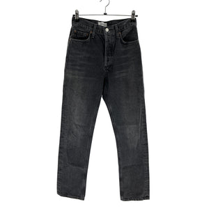 Agolde Vintage Washed Black Lana Straight Denim Jeans Size 23