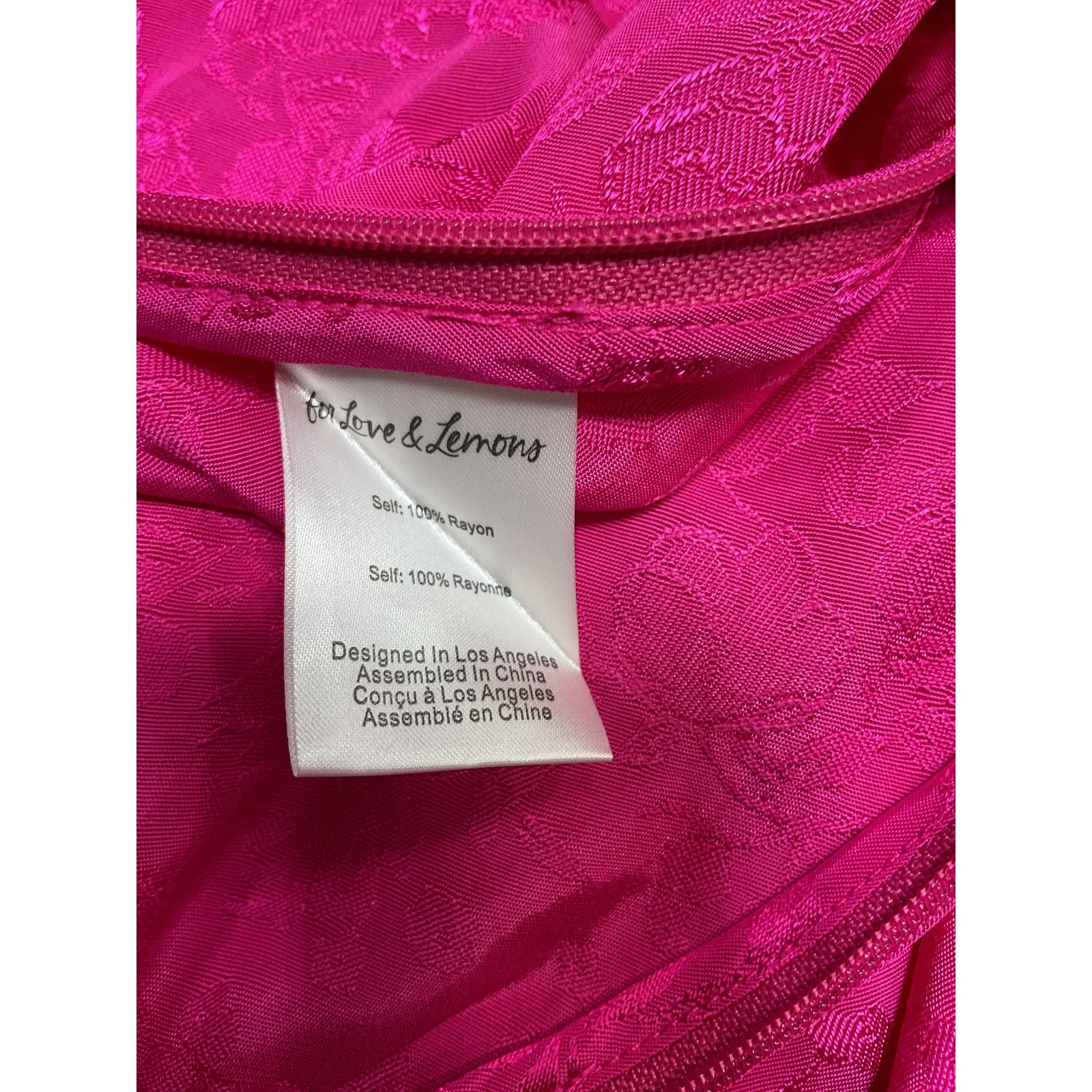For Love & Lemons 'Sasha' Pink Rayon Skirt Size S