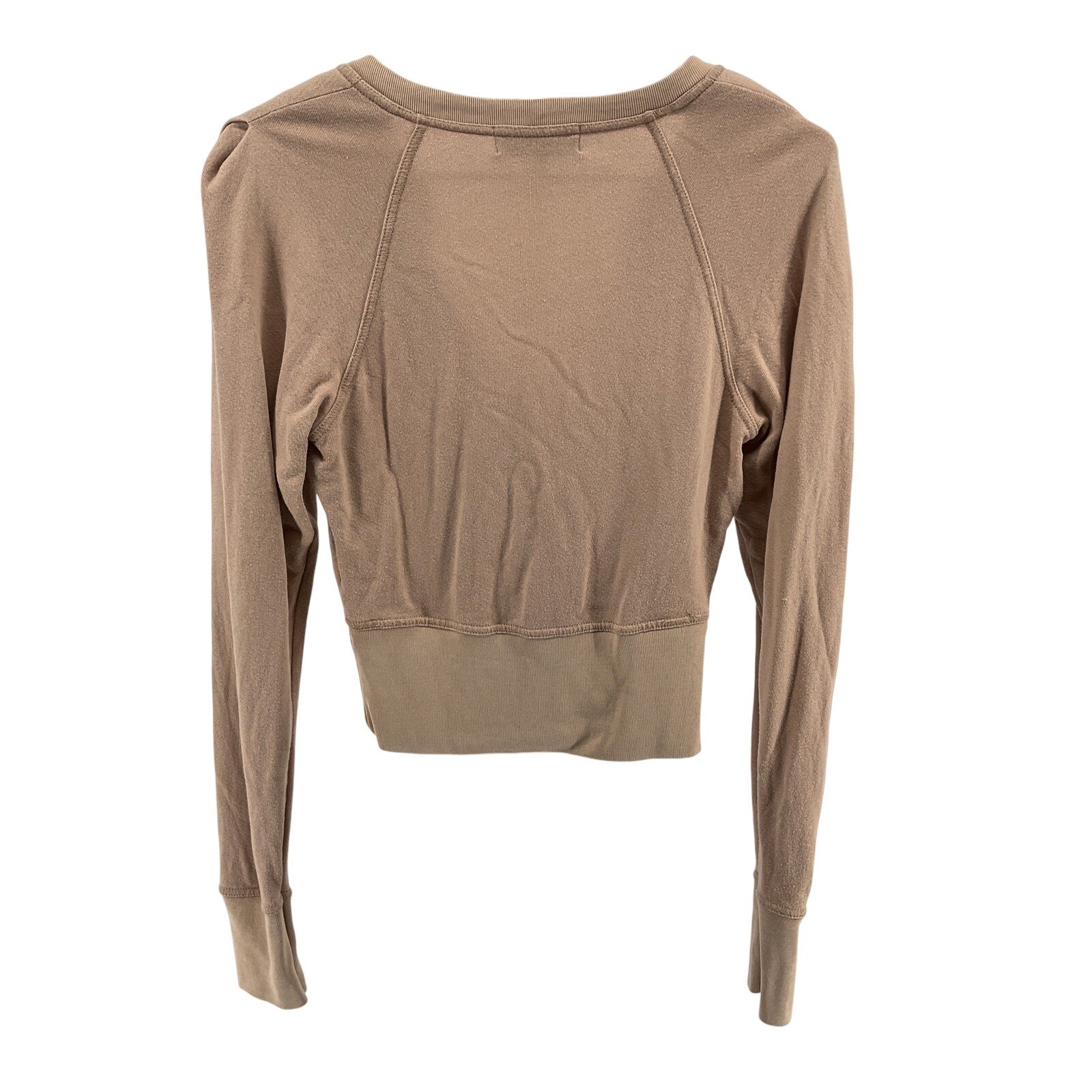 L'Academie '80S' Tan Cotton Sleeve Sweatshirt Size XS