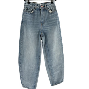 Ganni Relaxed Blue Stary Denim Jeans Size 32 FR / US 0
