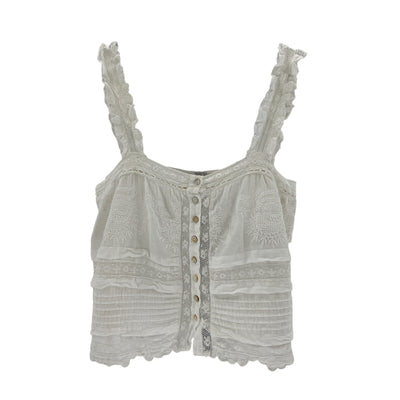 Loveshackfancy 'Sully' White Cotton Top Size S
