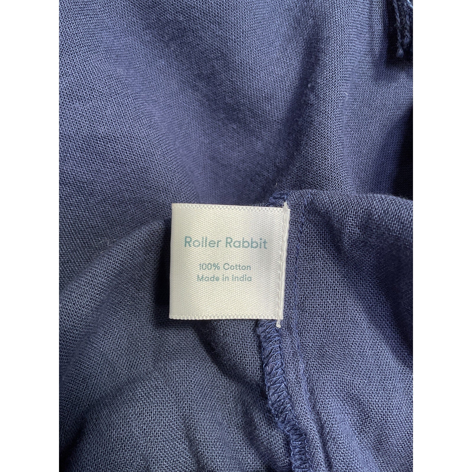 Roller Rabbit Lucknow Blue Cotton Serafina Tunic Size L