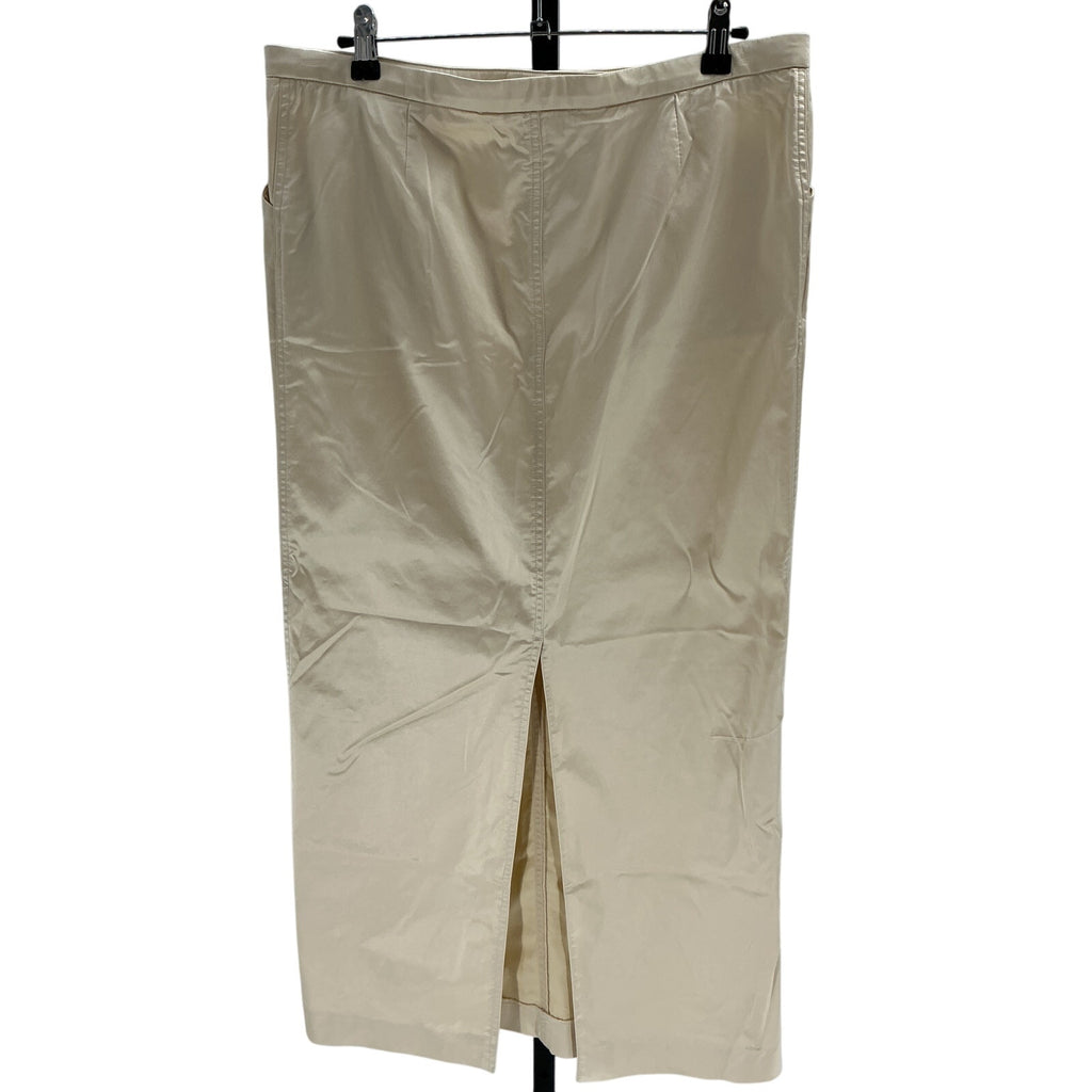 Toteme Beige Cotton-Blend Mid-Rise Maxi Skirt Size 40 / 8
