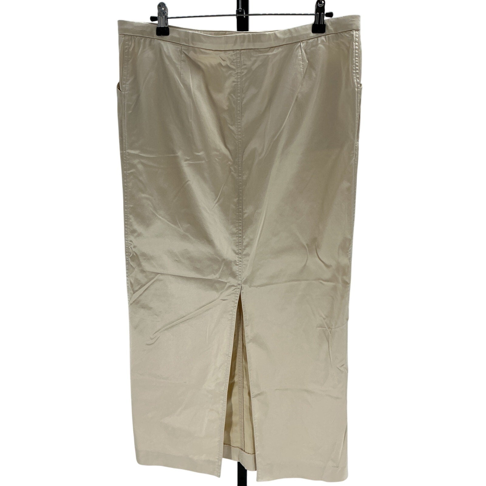 Toteme Beige Cotton-Blend Mid-Rise Maxi Skirt Size 40 / 8
