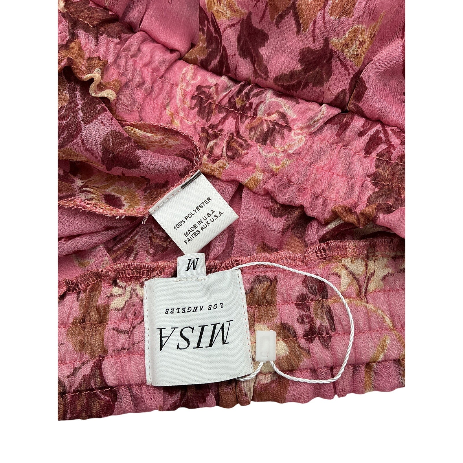 Misa Los Angeles 'Marion' Pink Polyester Skirt Size M