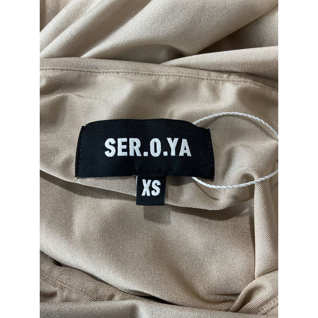 Ser.O.Ya 'Muriel' Gold Nylon Skirt Size XS