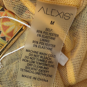 Alexis Ruched Yellow Ziano Dress Size M