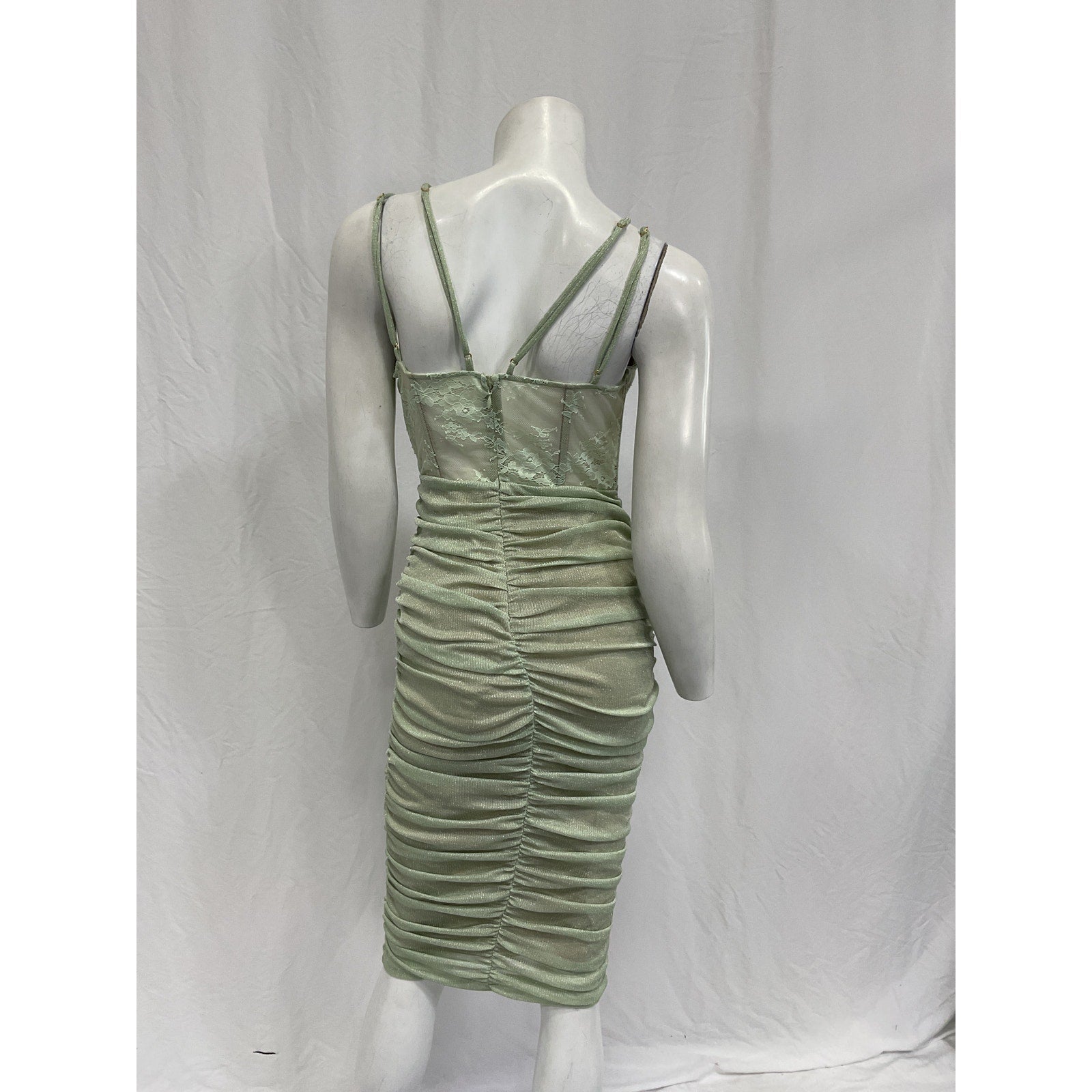 Michael Costello x Revolve 'Lulee' Green Polyester Midi Dress Size S