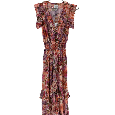Misa Los Angeles Ruffled Multicolor Kidada Dress Size XS