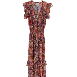 Misa Los Angeles Ruffled Multicolor Kidada Dress Size XS