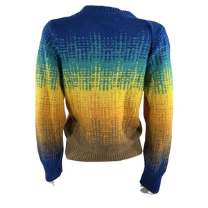 Ganni Gradient Cloisonne Graphic Wool Sweater Size M